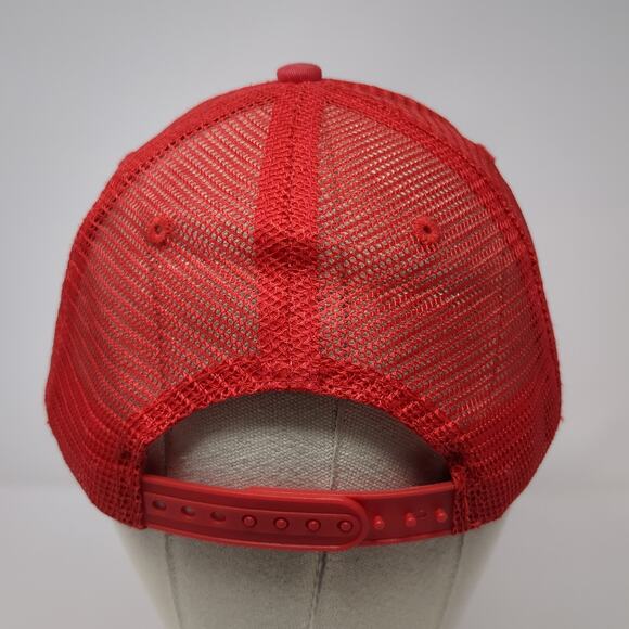 Budweiser Snapback Trucker Hat Red One Size Adjustable Embroidered Mesh Back - Picture 6 of 9